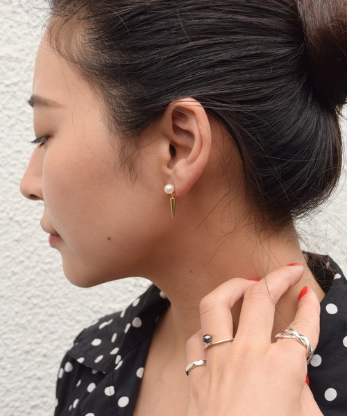 e.m. シルバー ピアス パール シルバースタッズパールピアスM（ピアス（片耳用））｜e.m.