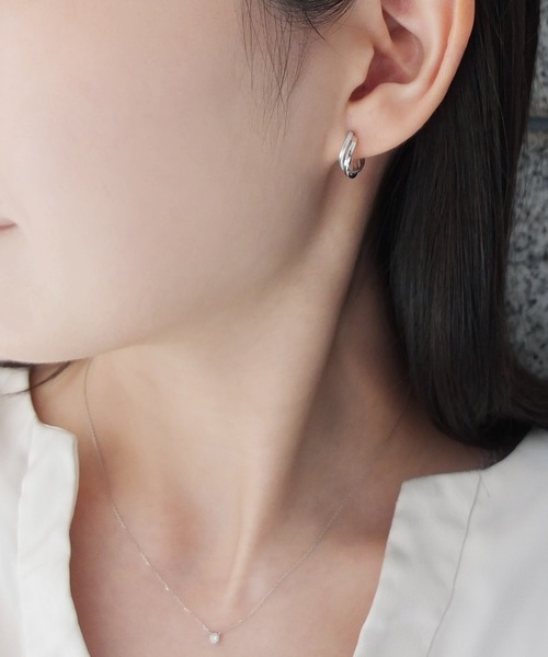 TAKE-UP ピアス K14/K10ヒネリツインフープ( WG) レディース