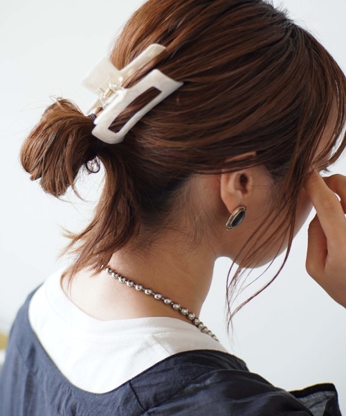 Port ヘアクリップ スクエア ニュアンス バンスクリップ/ヘア