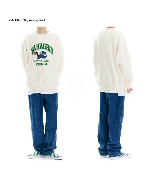 トレーナー スウェット 「mahagrid/マハグリッド」VARSITY LOGOS SWEATSHIRT/バーシティロゴスウェット レディース MAHAGRID トレーナー スウェット 「mahagrid/マハグリッド