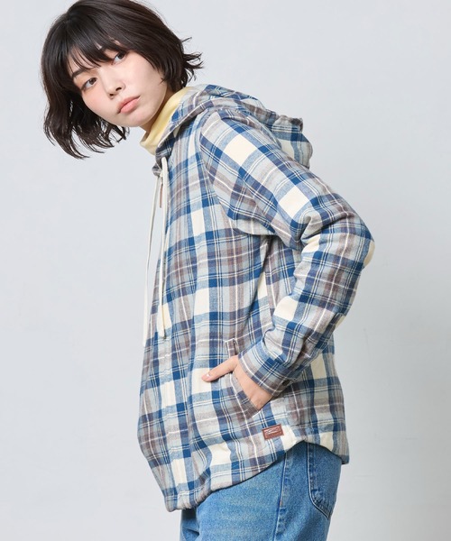 Hiroking★L.L.Beanフード付きフランネルパーカーシャツ★ L.L.Bean（エルエルビーン） パーカー スコッチ・プラッド・フランネル