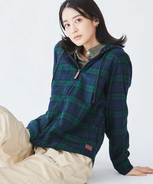 パーカー スコッチ・プラッド・フランネル・シャツ、ジップ・フーディ ジャパン・フィット レディース L.L.Bean パーカー スコッチ・プラッド・フランネル・シャツ