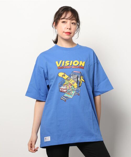 VISION1976 STREET WEAR Tシャツ　スケボー　ストリート スケボービンテージT(M ダークグレー): トップス｜Right-on公式