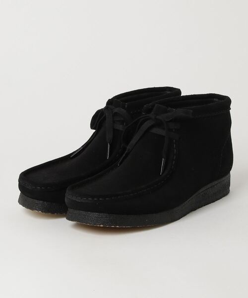 Clarks（クラークス） ブーツ Wallabee Boot Black Suede メンズ