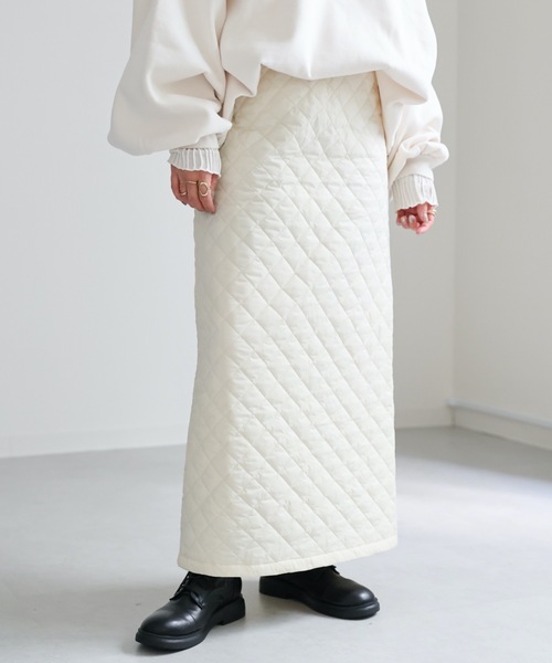 ap retro スカート キルティングタイトロングスカート : ZOZOTOWN