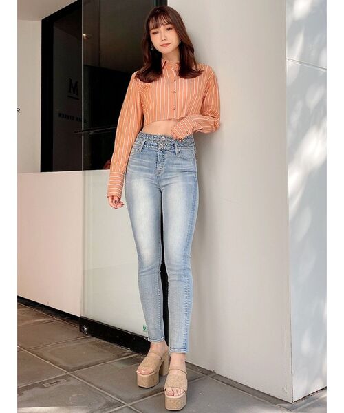 GYDA シャツ ブラウス バックリボンショートシャツ : ZOZOTOWN