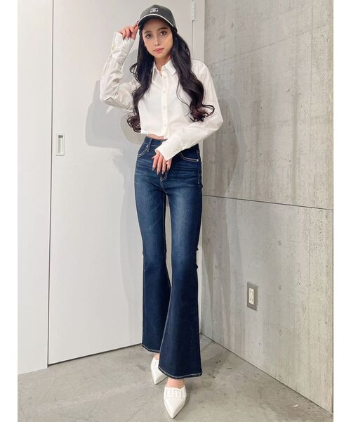 GYDA シャツ ブラウス バックリボンショートシャツ : ZOZOTOWN