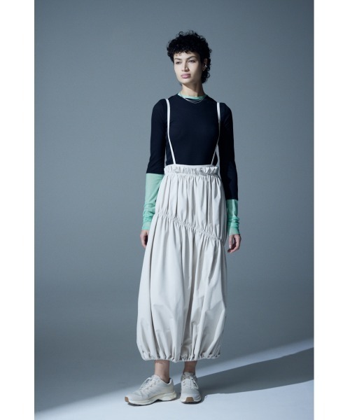 【新品未使用タグ付き】ANDMARY バルーンスカート eco タックボリュームバルーンスカート(ロングスカート)｜スカート