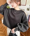 tシャツ ボンディングパール付き長袖スリットボ...の詳細画像3
