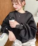 tシャツ ボンディングパール付き長袖スリットボ...の詳細画像4