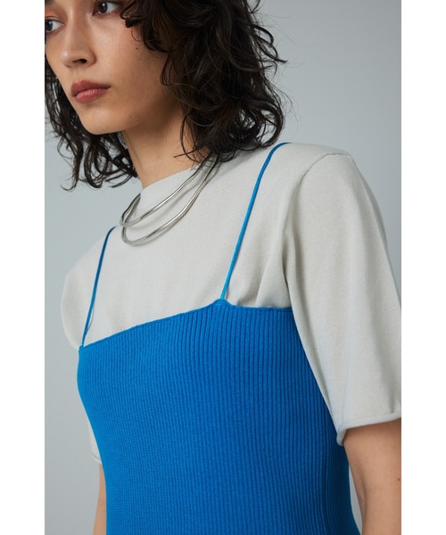 HeRIN.CYE tシャツ 半袖 Layered knit tops (レイヤード ニット