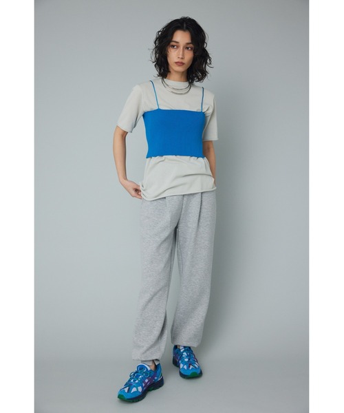 HeRIN.CYE tシャツ 半袖 Layered knit tops (レイヤード ニット