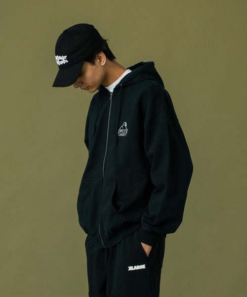 XLARGE パーカー BACKSIDE SLANTED OG ZIP HOODED SWEATSHIRT