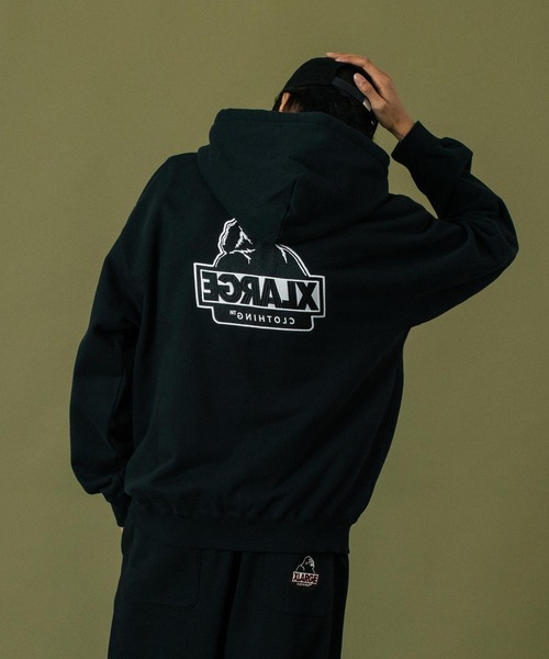 XLARGE パーカー BACKSIDE SLANTED OG ZIP HOODED SWEATSHIRT