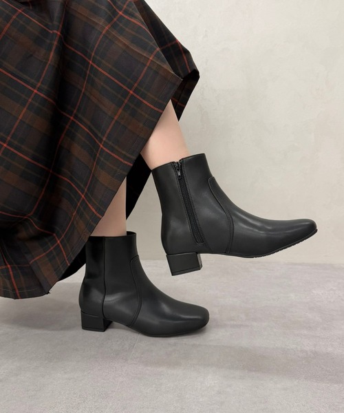 WA ORiental TRaffic ブーツ スクエアトゥ プレーン ショートブーツ