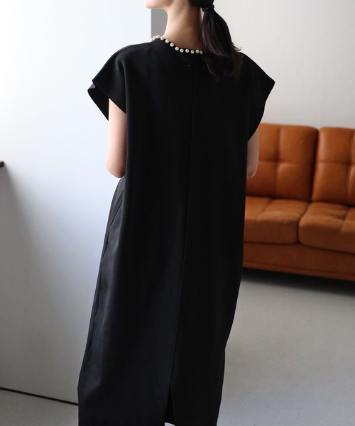 sakishimatokyo ワンピース パールボタンキーネックワンピース