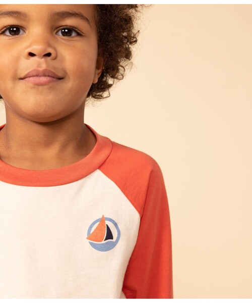 激安！お買得Petit Bateau 赤 カーディガン & 白 Tシャツ セット 激安！お買得Petit Bateau 赤 カーディガン & 白 Tシャツ セット