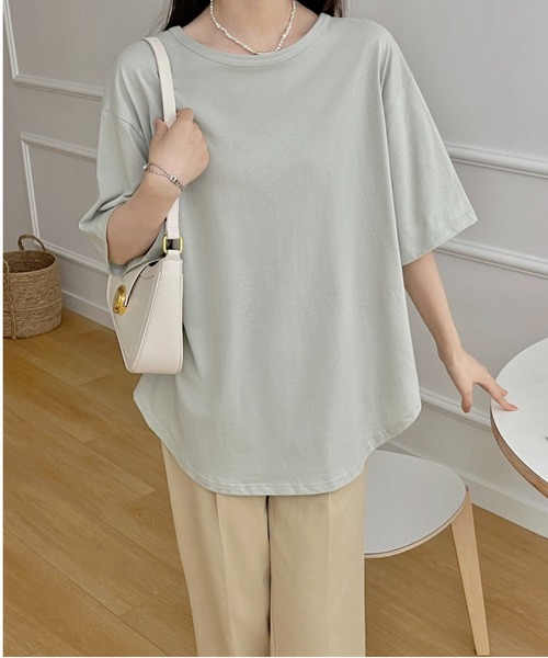 COO+i tシャツ 半袖サイドスリットカットソー レディース