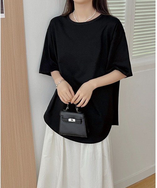 COO+i tシャツ 半袖サイドスリットカットソー レディース
