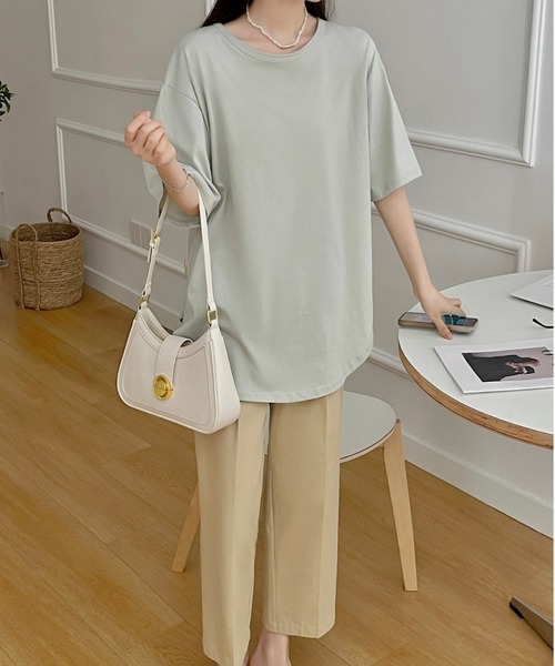 関税込み★HERNO★サイドスリット コットン 半袖 Tシャツ Herno☆サイドスリット入りコットンTシャツ (HERNO/Tシャツ