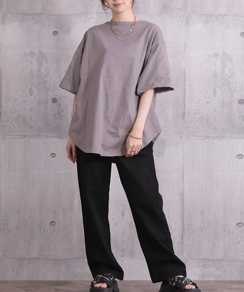 カットソー レディース 半袖 tシャツ Tシャツ レディース 半袖 カジュアル 白 ドルマン トップス