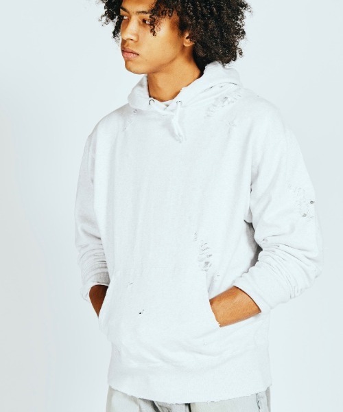 新品 (スリフティー ルック) WORN-OUT PULL HOODIE THRIFTY LOOK パーカー LOOK/スリフティールック WORN-OUT PULL