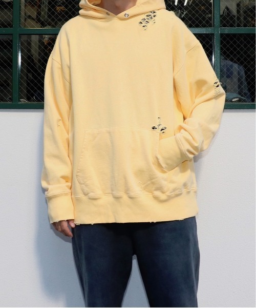 新品 (スリフティー ルック) WORN-OUT PULL HOODIE THRIFTY LOOK パーカー LOOK/スリフティールック WORN-OUT PULL