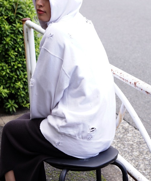 THRIFTY LOOK パーカー LOOK/スリフティールック WORN-OUT PULL