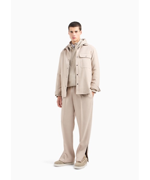 Emporio Armani◆オーバーサイズスウェットシャツ フード 人気 ロゴ付きフーデッドスウェットパーカー | Armani Exchange
