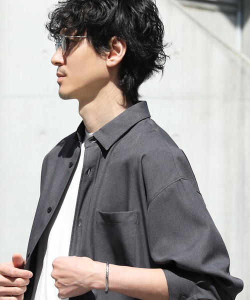 FLAX グレー 長袖リネンシャツ SES02-CHR_d88e4b1d-1052-4dbf-