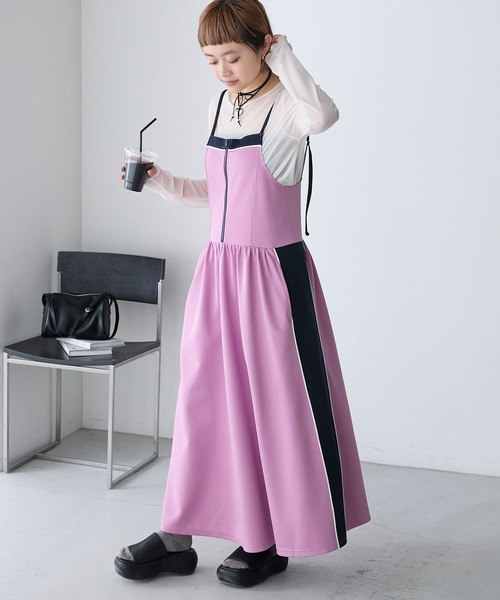 forksy.（フォルクシー） ワンピース 「forksy.」ハーフジップ配色