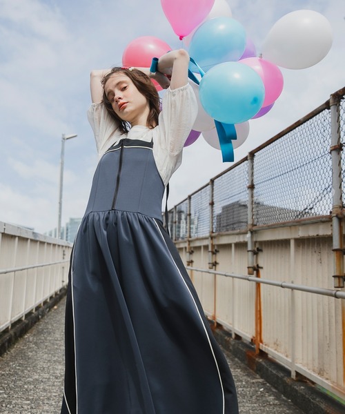 forksy.（フォルクシー） ワンピース 「forksy.」ハーフジップ配色