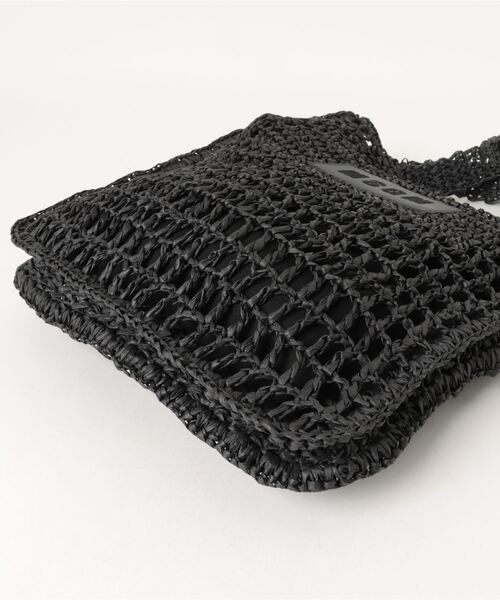 期間限定sale 未使用 MSGM ラフィアネット ロゴ トートバッグ セール】ラフィアネット ロゴトートバッグ（トートバッグ