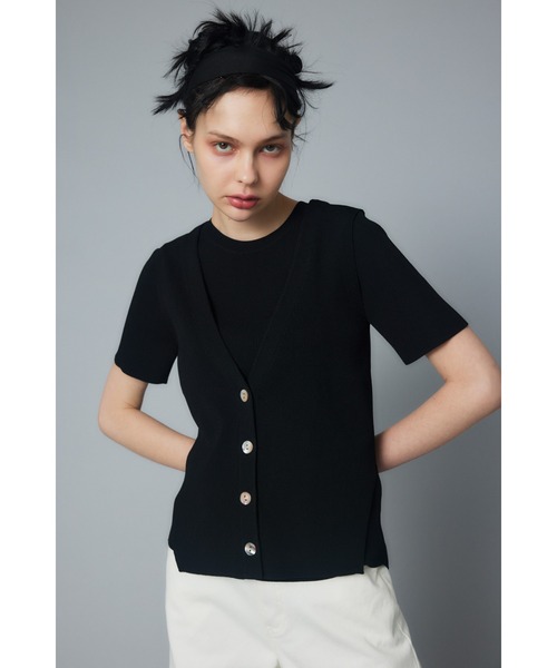 ベスト+ジレ COMPACT KNIT VEST HeRIN.CYE ベスト ジレ Compact knit vest コンパクトニットベスト
