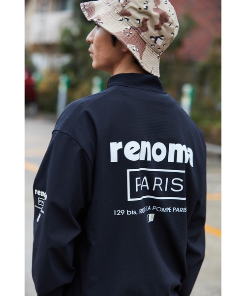 メンズウェア MESH TRICOT LOGO MOCK NECK renoma PARIS（レノマパリス） tシャツ MESH HALFZIP MOCK NECK L/S