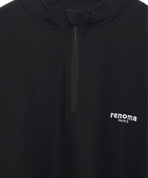 renoma PARIS tシャツ MESH HALFZIP MOCK NECK L/S メンズ