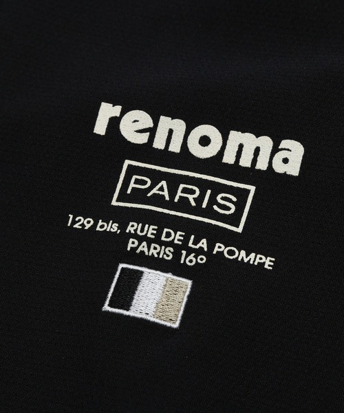 renoma PARIS 黒 モックネックシャツ renoma PARIS tシャツ DRY DOUBLE MOCK NECK S/S メンズ