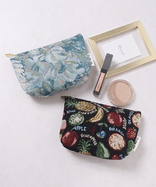 Flowering（フラワーリング） ポーチ 猫/フラワー/フラワー/ゴブラン織