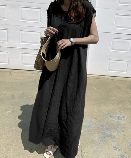 ブラック ノースリーブ フレアワンピース ワンピース ノースリーブフレアワンピース : ZOZOTOWN Yahoo!店 - 通販