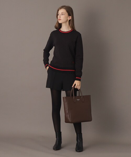 ★美品 DERSSTERIOR ドレステリア 幾何学柄ジャカードプルオーバー DRESSTERIOR ニット セーター 「洗える/幾何学柄ジャカード