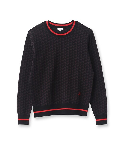 ★美品 DERSSTERIOR ドレステリア 幾何学柄ジャカードプルオーバー DRESSTERIOR ニット セーター 「洗える/幾何学柄ジャカード