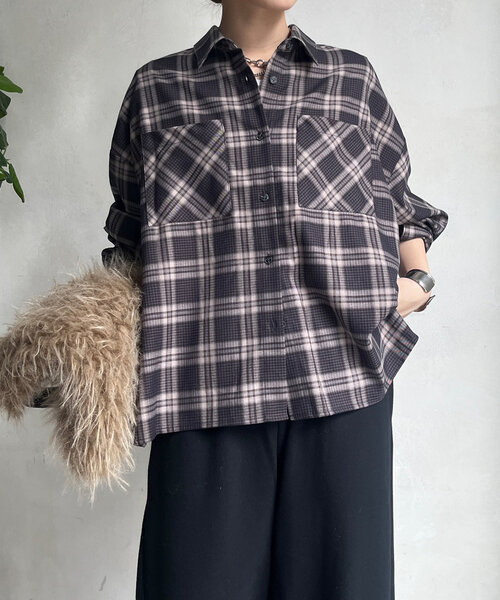 DouDou（ドゥドゥ） ブラウス シャツ ビエラチェックシャツ レディース