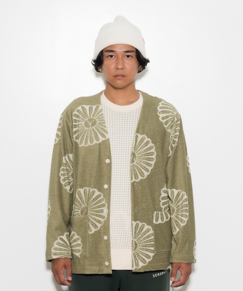 SEAGREEN（シーグリーン） カーディガン FLOWER PILE CARDIGAN メンズ