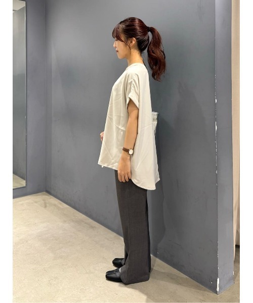 AMERICAN HOLIC tシャツ 接触冷感フレンチスリーブシアープル