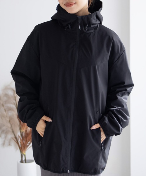 ネイビー フード付き ウィンドブレーカー NAVY（ファッション） マウンテンパーカー ウインドブレーカー