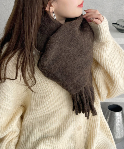 Ada. マフラー ストール ボリューム メランジ マフラー レディース