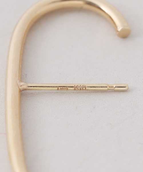 J型パイプピアスL K10（両耳）（ピアス（両耳用））｜Lilas