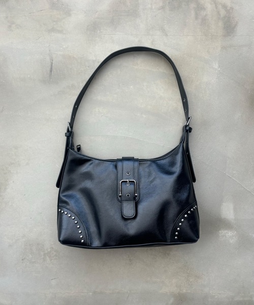 SHAGGIE ショルダーバッグ バッグ スタッズ付き2WAYバッグ