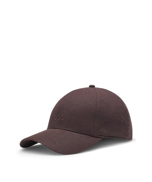 BOSS（HUGO BOSS） キャップ 帽子 リネン ロゴエンブロイダリー メンズ