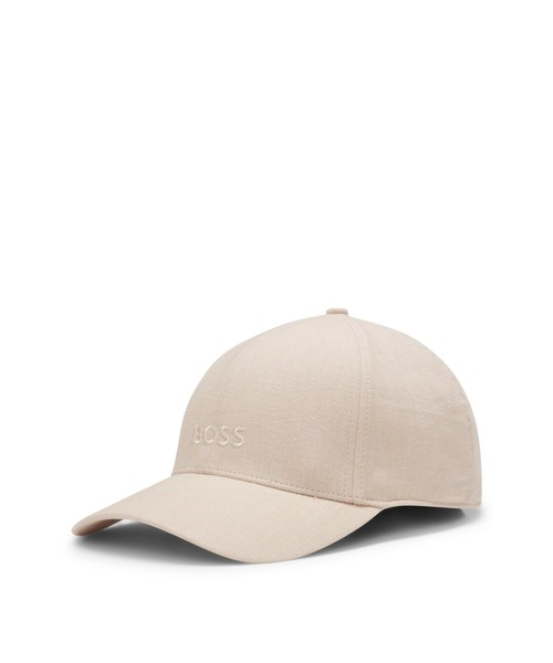 BOSS（HUGO BOSS） キャップ 帽子 リネン ロゴエンブロイダリー メンズ